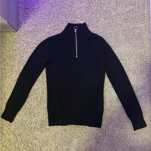 Men's Black Half-Zip Sweater